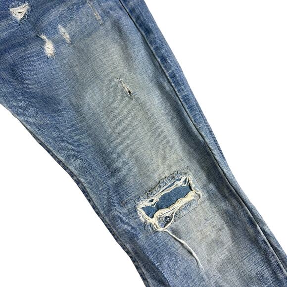 NSF Easy Straight Distressed Intentionally Discolored Medium Wash Denim Jeans 28 - Picture 5 of 12